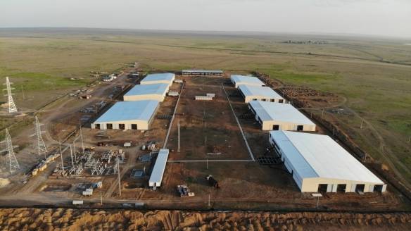 A modern mining farm showcasing various mining machines